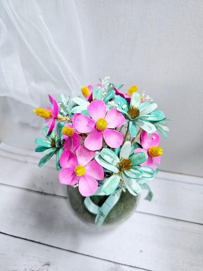 Cheerful Blooms in a Jar