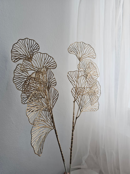 Artificial Golden Gingko Leaves
