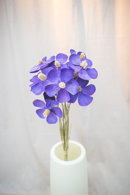 Handmade Gilly / Violet Wood Flower